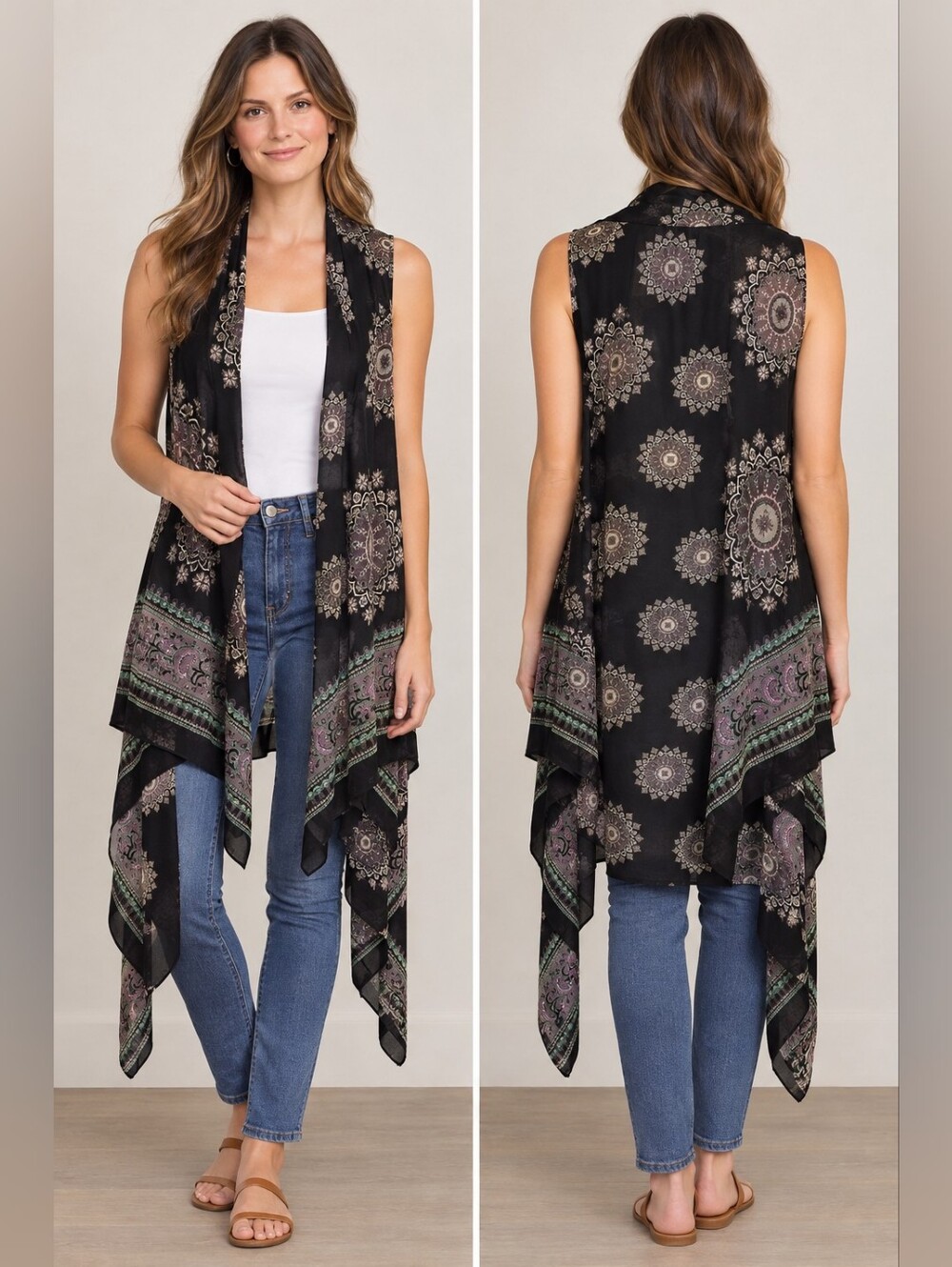 Paisley Kimono Vest